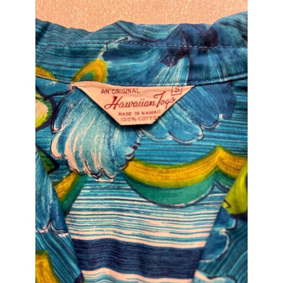 Vintage Hawaiian Togs Mens Floral Short Sleeve Shirt 100% Cotton 1970's Small - Picture 6 of 6